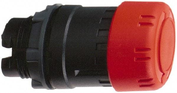 Schneider Electric - 22mm Mount Hole, Extended Mushroom Head, Pushbutton Switch Only - Round, Red Pushbutton, Maintained (MA), Momentary (MO) - All Tool & Supply