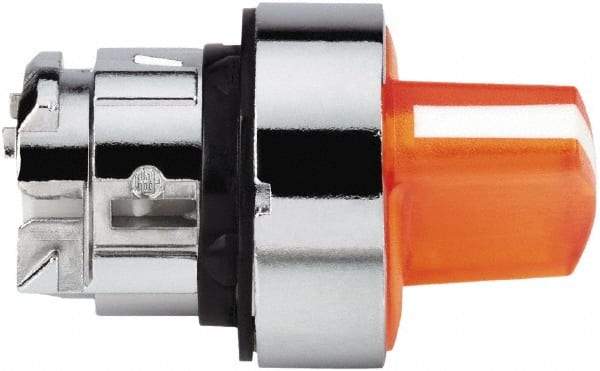 Schneider Electric - 22mm Mount Hole, 3 Position, Handle Operated, Selector Switch - Orange, Maintained (MA), Illuminated, Shock, Vibration and Water Resistant - All Tool & Supply