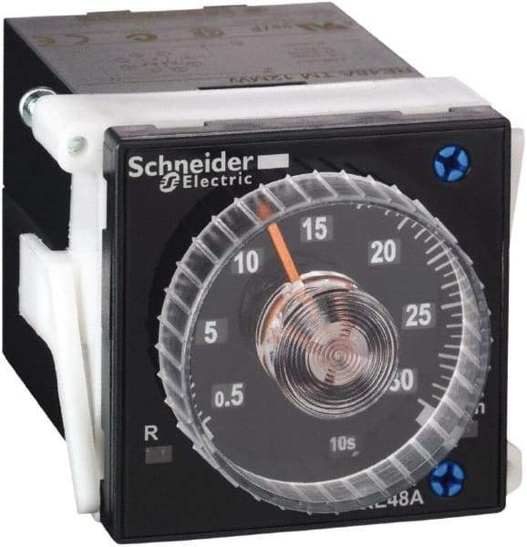 Schneider Electric - 300 hr Delay, Time Delay Relay - 5 Contact Amp, 24 to 240 VAC/VDC at 50/60 Hz - All Tool & Supply