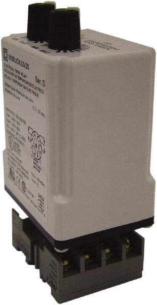 Square D - DPDT Time Delay Relay - 10 Contact Amp, 110 VDC & 120 VAC - All Tool & Supply