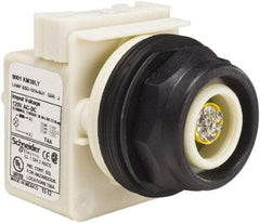 Schneider Electric - 120 V LED Indicating Light - Round Lens, Screw Clamp Connector, Corrosion Resistant, Dust Resistant, Oil Resistant - All Tool & Supply