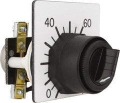 Square D - 10,000 Ohm, 30mm, 300 VAC Potentiometer - 2 Watts, Nonilluminated, Knob Operated, NEMA 4, 13 - All Tool & Supply