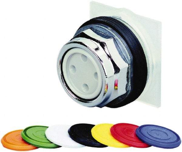 Schneider Electric - 30mm Mount Hole, Flush, Pushbutton Switch - Round, Multicolor Pushbutton, Momentary (MO) - All Tool & Supply