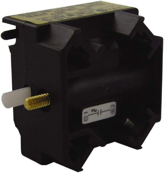 Schneider Electric - NC, Multiple Amp Levels, Electrical Switch Contact Block - 125 VDC at 0.55 Amp and 240 VAC at 3 Amp, Screw Terminal, For Use with Harmony 9001K - All Tool & Supply