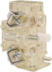 Schneider Electric - 10 Amp, Electrical Switch Contact Block - 600 Volt, Screw and Solder Terminal, 30mm Hole - All Tool & Supply