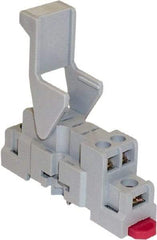 Square D - 5 Pins, 300 VAC, 15 Amp, Spade Relay Socket - DIN Rail Mount, Panel Mount, Screw Clamp Terminal - All Tool & Supply