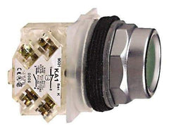 Schneider Electric - 30mm Mount Hole, Recessed, Pushbutton Switch with Contact Block - Octagon, Green Pushbutton, Momentary (MO) - All Tool & Supply