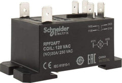 Schneider Electric - 7,500 VA Power Rating, Electromechanical Plug-in General Purpose Relay - 20 Amp at 28 VDC, 25 at 28 VDC, 30 at 250/277 VAC, 2NO, 120 VAC - All Tool & Supply