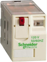 Schneider Electric - 3,750 VA Power Rating, Electromechanical Plug-in General Purpose Relay - 15 Amp at 250 VAC & 28 VDC, 2CO, 120 VAC - All Tool & Supply