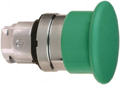 Schneider Electric - 22mm Mount Hole, Extended Mushroom Head, Pushbutton Switch Only - Round, Green Pushbutton, Nonilluminated, Momentary (MO) - All Tool & Supply