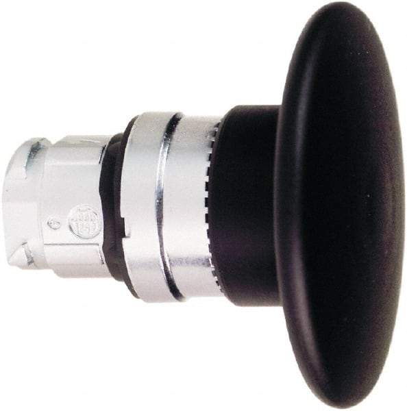 Schneider Electric - 22mm Mount Hole, Extended Mushroom Head, Pushbutton Switch Only - Round, Black Pushbutton, Nonilluminated, Momentary (MO) - All Tool & Supply