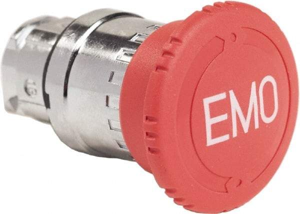 Schneider Electric - Extended Mushroom Head Pushbutton Switch Head - Red, Round Button, Nonilluminated - All Tool & Supply