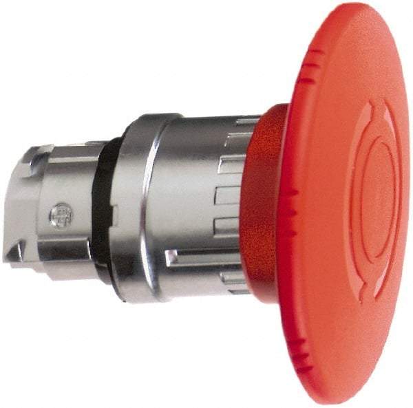 Schneider Electric - 22mm Mount Hole, Extended Mushroom Head, Pushbutton Switch Only - Round, Red Pushbutton, Maintained (MA), Momentary (MO) - All Tool & Supply