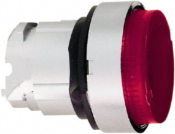 Schneider Electric - 22mm Mount Hole, Extended Straight, Pushbutton Switch Only - Round, Red Pushbutton, Nonilluminated, Momentary (MO) - All Tool & Supply