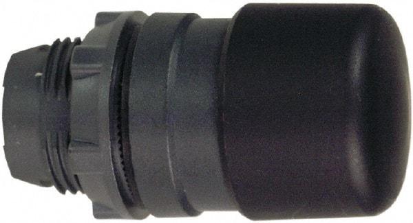 Schneider Electric - 22mm Mount Hole, Extended Mushroom Head, Pushbutton Switch Only - Round, Black Pushbutton, Nonilluminated, Momentary (MO) - All Tool & Supply