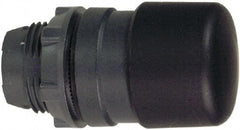 Schneider Electric - 22mm Mount Hole, Extended Mushroom Head, Pushbutton Switch Only - Round, Black Pushbutton, Nonilluminated, Momentary (MO) - All Tool & Supply