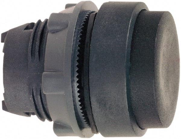 Schneider Electric - 22mm Mount Hole, Extended Straight, Pushbutton Switch Only - Round, Black Pushbutton, Nonilluminated, Momentary (MO) - All Tool & Supply