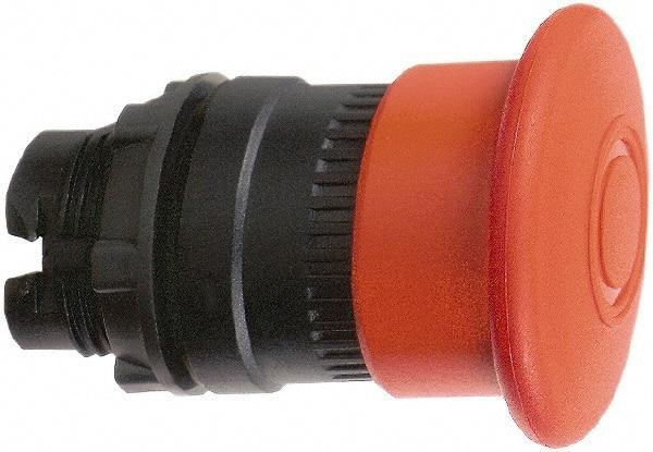 Schneider Electric - 22mm Mount Hole, Extended Mushroom Head, Pushbutton Switch Only - Round, Red Pushbutton, Illuminated, Maintained (MA), Momentary (MO) - All Tool & Supply