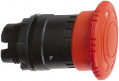 Schneider Electric - 22mm Mount Hole, Extended Mushroom Head, Pushbutton Switch Only - Round, Red Pushbutton, Maintained (MA), Momentary (MO) - All Tool & Supply