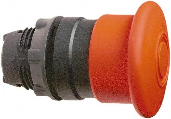 Schneider Electric - 22mm Mount Hole, Extended Mushroom Head, Pushbutton Switch Only - Round, Red Pushbutton, Maintained (MA), Momentary (MO) - All Tool & Supply