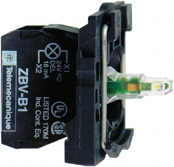 Schneider Electric - 24-120 V Orange Lens LED Indicating Light - Screw Clamp Connector, Vibration Resistant - All Tool & Supply