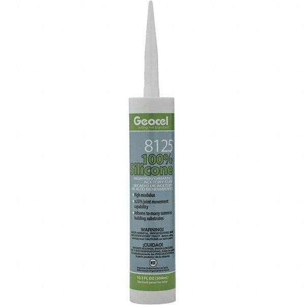 Geocel - 10.3 oz Tube Clear Silicone Cure Sealant - Outdoor - All Tool & Supply