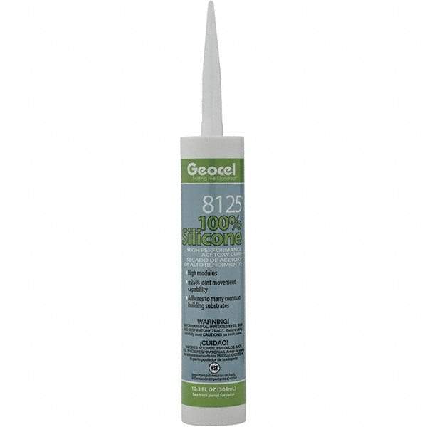 Geocel - 10.3 oz Tube White Silicone Cure Sealant - Outdoor - All Tool & Supply