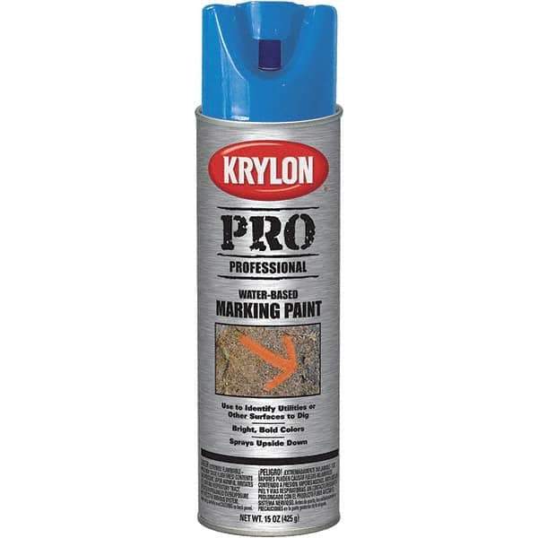 Krylon - 15 fl oz Blue Marking Paint - Water Base Formula - All Tool & Supply