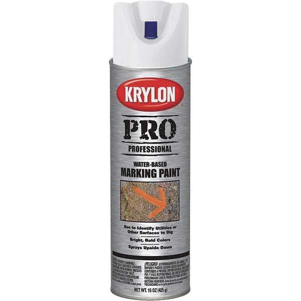 Krylon - 15 fl oz White Marking Paint - Water Base Formula - All Tool & Supply