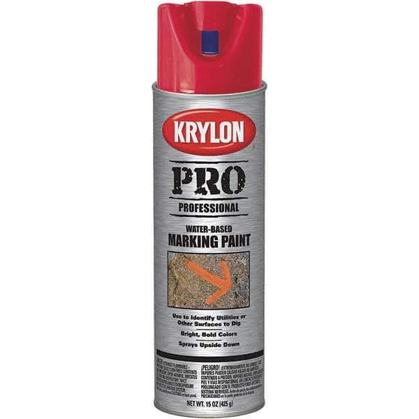 Krylon - 15 fl oz Red Marking Paint - Water Base Formula - All Tool & Supply