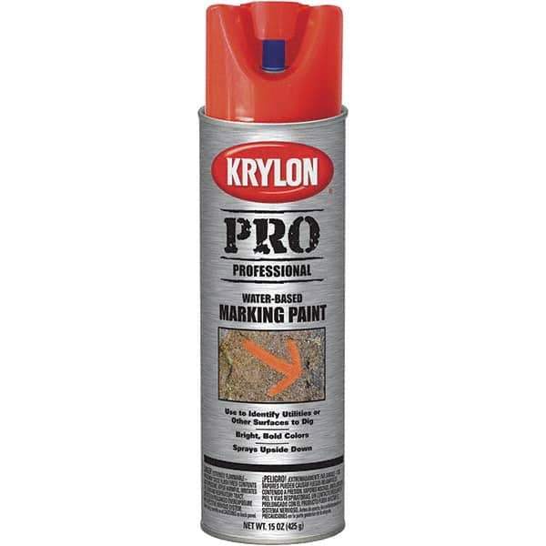 Krylon - 15 fl oz Red/Orange Marking Paint - Water Base Formula - All Tool & Supply