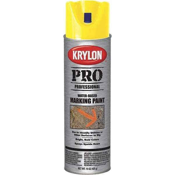 Krylon - 15 fl oz Yellow Marking Paint - Water Base Formula - All Tool & Supply