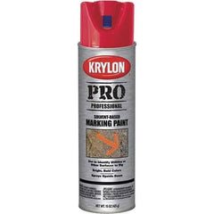 Krylon - 15 fl oz Red Marking Paint - Solvent Base Formula - All Tool & Supply