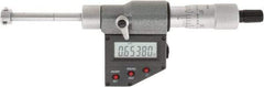 SPI - 0.425" to 0.5", IP65, Carbide Face Chrome Plated Finish, Electronic Inside Micrometer - 0.00005" Resolution, 0.00016" Accuracy, 53.5" Gage Depth - All Tool & Supply