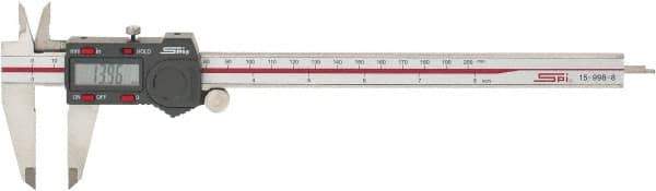 SPI - 0 to 200mm Range, 0.01mm Resolution, Electronic Caliper - Stainless Steel with 50mm Stainless Steel Jaws, 0.0015" Accuracy - All Tool & Supply