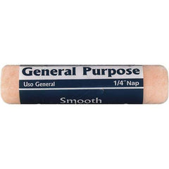 Rubberset - 1/4" Nap, 9" Wide Paint Roller Cover - Smooth Texture, Polyester - All Tool & Supply