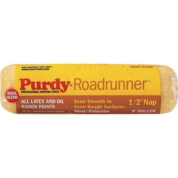 Purdy - 1/2" Nap, 9" Wide Paint Roller Cover - Semi-Smooth to Extra-Rough Texture, 50/50 Polyester & Wool Blend - All Tool & Supply