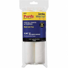 Purdy - 1/4" Nap, 6-1/2" Wide Paint Roller Cover - Smooth to Semi-Smooth Texture, Dralon - All Tool & Supply