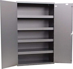 Valley Craft - 4 Shelf Base Storage Cabinet - Steel, 48" Wide x 24" Deep x 84" High, Gray - All Tool & Supply