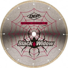 QEP - 10" Diam, 5/8" Arbor Hole Diam, Wet & Dry Cut Saw Blade - Diamond-Tipped, Smooth Action, Standard Round Arbor - All Tool & Supply