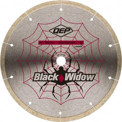 QEP - 8" Diam, 5/8" Arbor Hole Diam, Wet & Dry Cut Saw Blade - Diamond-Tipped, Smooth Action, Standard Round Arbor - All Tool & Supply