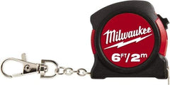 Milwaukee Tool - 6' x 1/2" Tape Measure - 1/16" & 1mm Graduation, Red/Black Case - All Tool & Supply