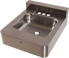 Acorn Engineering - 5" Long x 14" Wide Inside, 1 Compartment, Grade 304 Stainless Steel ADA Lavatory Sink-Wall Mount - 16 Gauge, 22" Long x 18" Wide x 26" High Outside, 5" Deep - All Tool & Supply