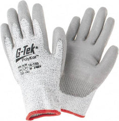 PIP - Size M, ANSI Cut Lvl A2, Cut Resistant Gloves - Palm & Fingers Coated, Salt & Pepper - All Tool & Supply