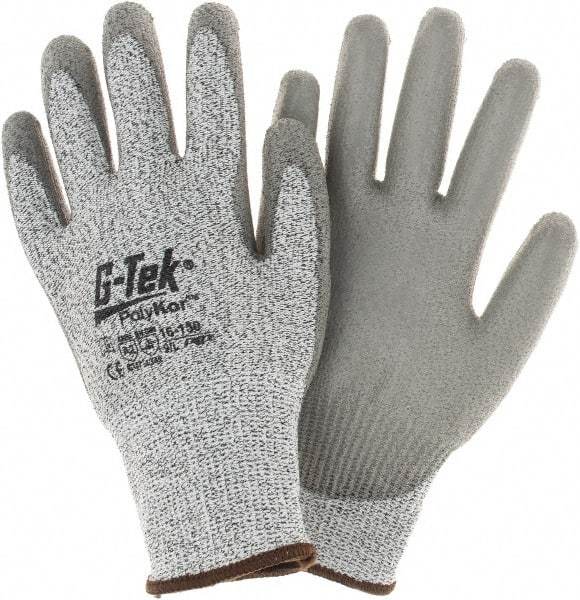 PIP - Size L, ANSI Cut Lvl A2, Cut Resistant Gloves - Palm & Fingers Coated, Salt & Pepper - All Tool & Supply