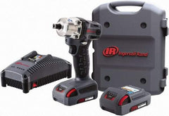 Ingersoll-Rand - 1/2" Drive 20 Volt Pistol Grip Cordless Impact Wrench & Ratchet - 1,900 RPM, 2,800 BPM, 160 Ft/Lb Torque, 2 Lithium-Ion Batteries Included - All Tool & Supply