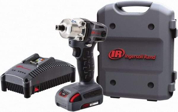 Ingersoll-Rand - 1/2" Drive 20 Volt Pistol Grip Cordless Impact Wrench & Ratchet - 1,900 RPM, 2,900 BPM, 160 Ft/Lb Torque, 1 Lithium-Ion Battery Included - All Tool & Supply