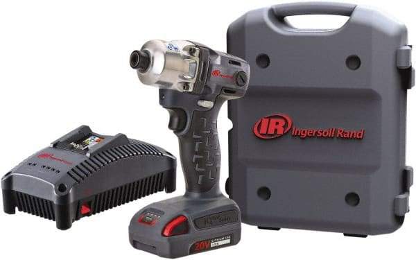 Ingersoll-Rand - 1/4" Drive 20 Volt Pistol Grip Cordless Impact Wrench & Ratchet - 1,900 RPM, 2,800 BPM, 160 Ft/Lb Torque, 1 Lithium-Ion Battery Included - All Tool & Supply