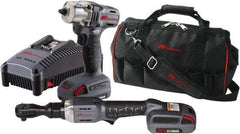 Ingersoll-Rand - 20 Volt Cordless Tool Combination Kit - Includes 3/8" Ratchet & 3/8" Square Drive Impact Wrench, Lithium-Ion Battery Included - All Tool & Supply