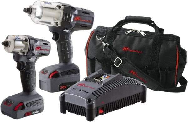 Ingersoll-Rand - 20 Volt Cordless Tool Combination Kit - Includes 1/2" Impact Wrench & 1/2" Drill/Driver, Lithium-Ion Battery Included - All Tool & Supply